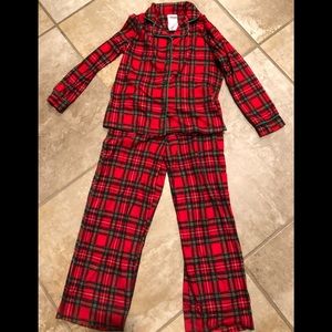Girls christmas plaid pajamas